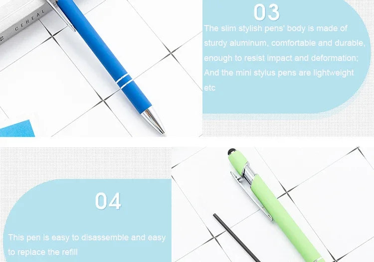 50pcs Metal Stylus Ballpoint Pen Set