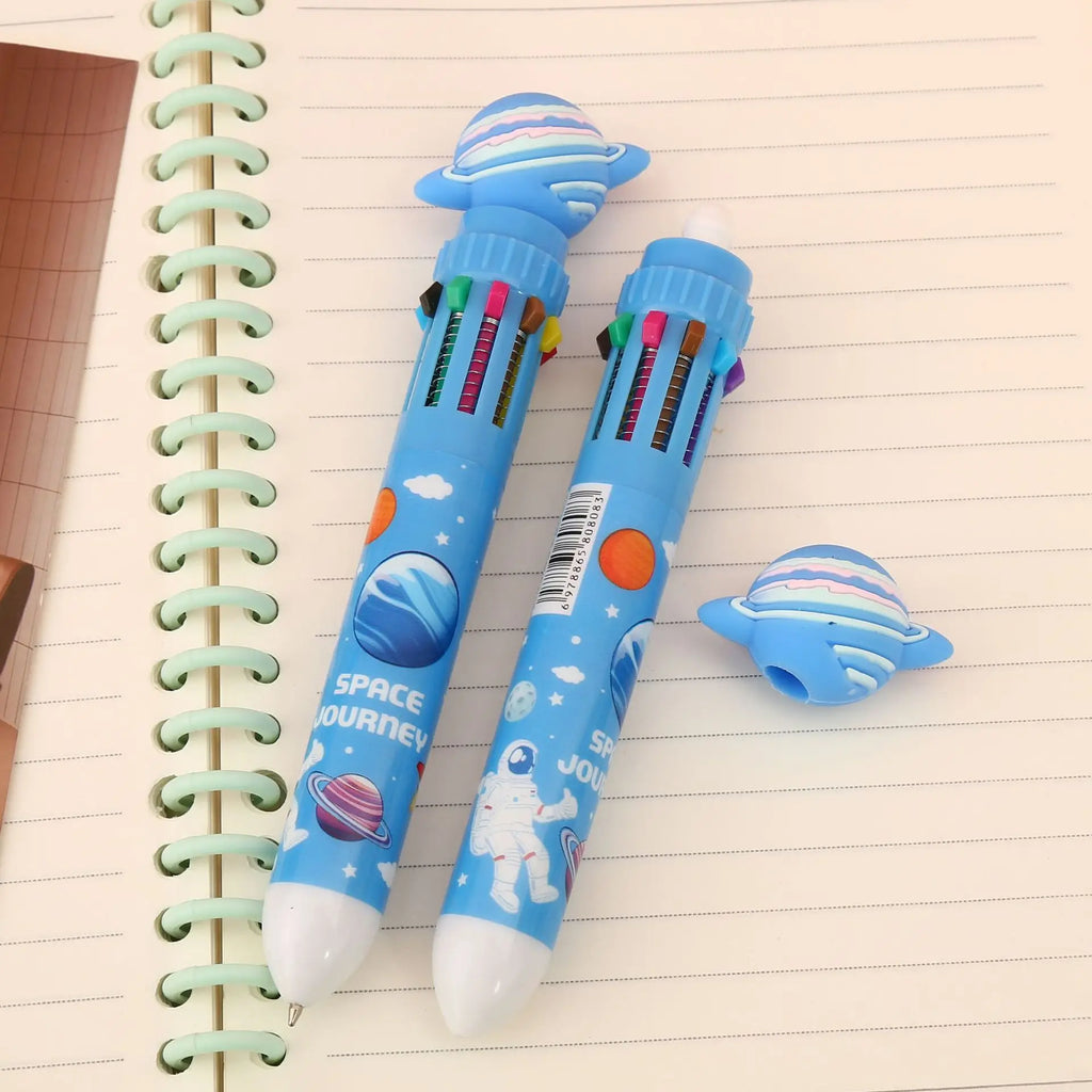 10-Color Astronaut Ballpoint Pen Set