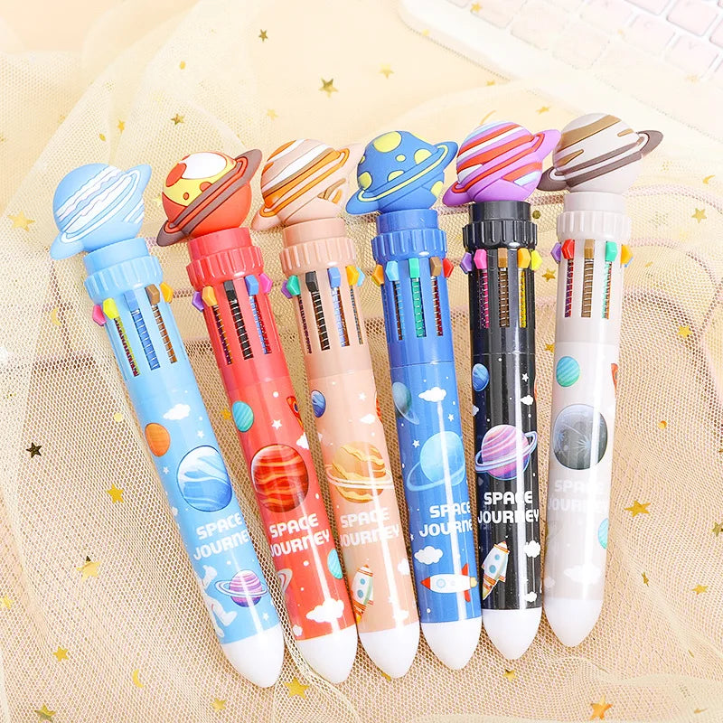 10-Color Astronaut Ballpoint Pen Set
